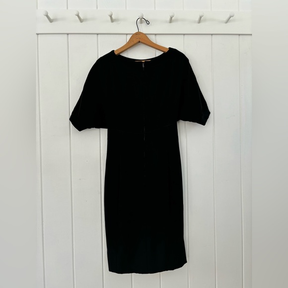 Vintage 1960s Teal Traina Dress Black Mod Unique Collectible Minimal Monochrome - Picture 8 of 16